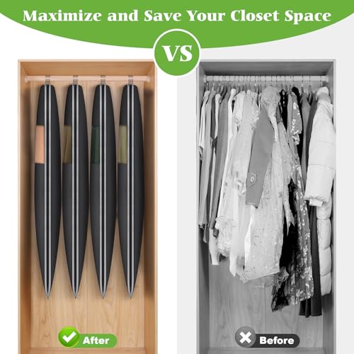 KEEGH Compression Garment Bags, Large Hanging Garment Bag 40 In, 2 PCS | Self Compression Zipper, Large Capacity, Clear Window, 8 In Gusset, Premium Suit Bags for Shirts, Suits, Dresses - size: 40"-2PCS