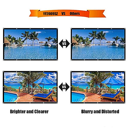 300 Inch HD Folding Projector Screen Portable Outdoor Movie Screen | Diagonal 300 Inches, Big Size Better for Outdoor Use, Projection Movie Screen 16:9 for Home Theater/Office/Camping/Party - size: 300 Inch