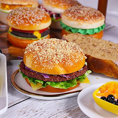 Artificial Hamburger Faux Burger Realistic Fake Food Bread Model