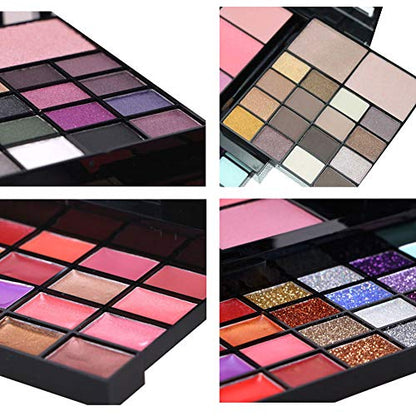 Makeup Kit for Women Full Kit including 36 Eyeshadow Make up,16 Lip Gloss,12 Glitter Cream, 4 Concealer, 3 Blusher,1 Bronzer, 2 Highlight and Contour - All in One Make-up Kit 74 Colors