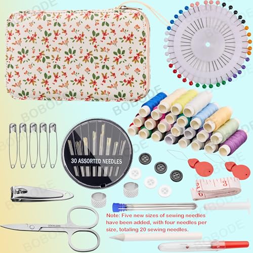 130PCS Printing Travel Sewing Kits for Adults Hand Sewing Accessories - color: 130PCS-HGXC