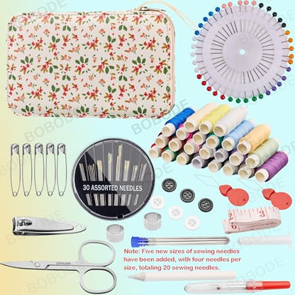 130PCS Printing Travel Sewing Kits for Adults Hand Sewing Accessories - color: 130PCS-HGXC