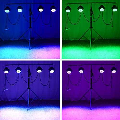 Betopper DJ Lights, 54 x 3W RGB LED Stage Par Lights, DMX/Sound(LPC007, 1P) | Auto/Sound/DMX512/Master,Lighting range 6~10M,optical angle 26°,Built-in cooling fan,for Church,Concert,Wedding,Party,Bar