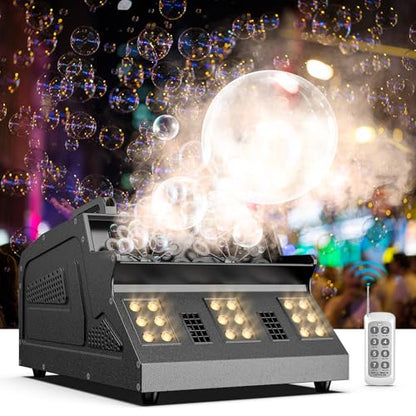 2000W 3 in 1 Fog Bubble Machine with 2 Bubble Fans - color: 1 Pack