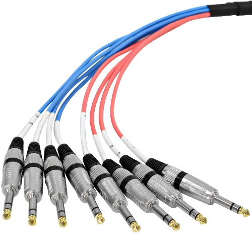 Seismic Audio - SAXT-8x20M - 8 Channel 20' XLR Male to 1/4" TRS Snake Cable - size: 20 Foot - 8 Channel