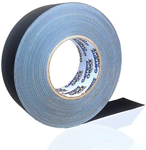Gaffer's Choice Ultra Black Gaffer Tape 2 Inch x 60 Yard - Heavy Duty, Easy to Tear, Safe for Any Surface - color: Black