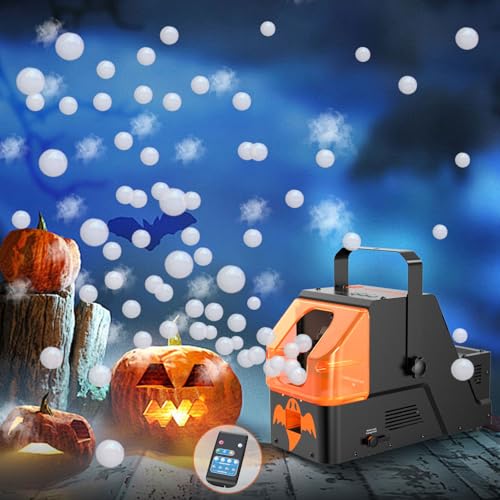 450W Fog Bubble Machine, WOOYE 3-in-1 Smoke Bubble Machine with Remote Controller, Produce Colorful Bubbles Foggy Bubbles Abundant Fog for Halloween Christmas Holiday Stages Wedding Clubs