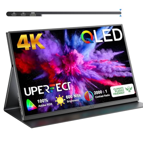 UPERFECT True 4K Portable Monitor QLED, 15.6” 600 Nits 100% AdobeRGB - size: 15.6"