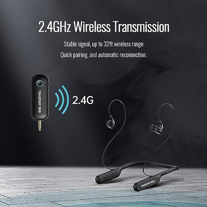 TAKSTAR WPM-500 2.4G Wireless in-Ear Monitor System, Ultra-Low Latency | 2.4G Digital Wireless, ≤20ms Latency, 32Ft Reliable Range, 20Hz-20kHz HIFI Audio, Lightweight (22g/33g), 6-8H Worktime