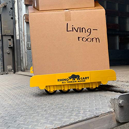 Rhino Cart All Terrain Mover Heavy Duty Appliance Dolly for Building Material Handling & Moving Heavy Furniture with Ease - Expands up to 46” with a 2,000lb Load Rating - Made in USA
