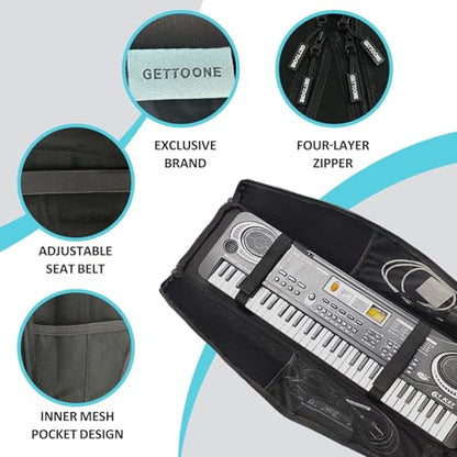 Electronic Keyboard Bag Piano Dust Cover Bag with Adjustable Straps Easy to Carry - size: 49 key：35.8*11.8*3.5