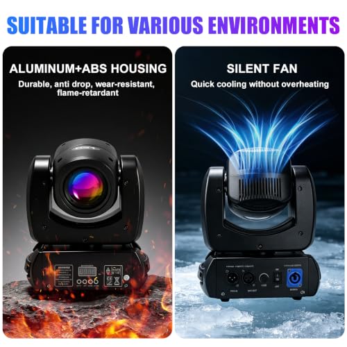 150W LED Moving Head Light, Sound Active DMX DJ Stage Light - size: 1 Pack