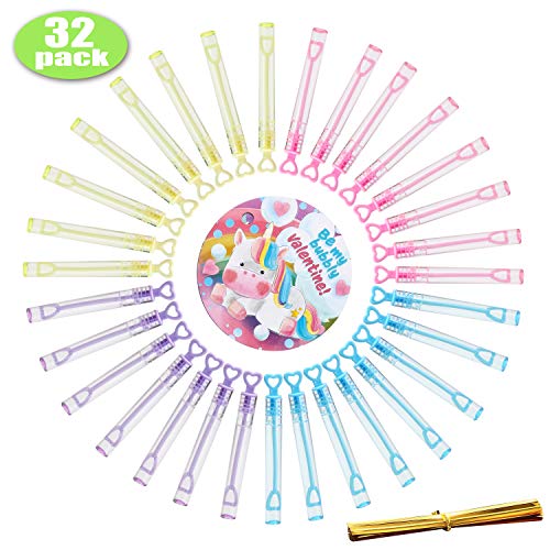 JOYIN 32 Pcs Valentines Day Gift Cards with Mini Bubble Maker Wands for Kids, Valentine Party Favor Toys, Valentine's Day Kids Classroom Exchange Prizes, Bubble Wands with Cards, Photo Prop Decor - style: Animal