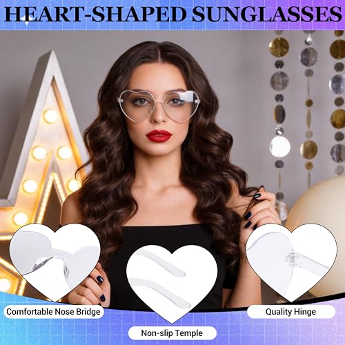 Short Bob Straight Hair Wigs with Bangs, Heat Resistant Fiber Hair, Heart-shaped Glasses for Women (White) - color: White