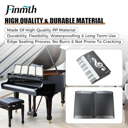 1Pc PP Sheet Music Folder 4 Pages Expand Score Storage Folder 9x12 in Black | Writable & Foldable Piano Sheet Music Holder Holds 6 Pages for Musicians Violin Choir Band Orchestra Practice Performances