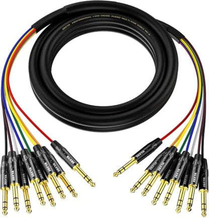 EBXYA 8-Channel 1/4 Inch TRS to TRS Snake Cables,Recording Snake Cable - size: 8-Channel 15 Feet, style: TRS to TRS