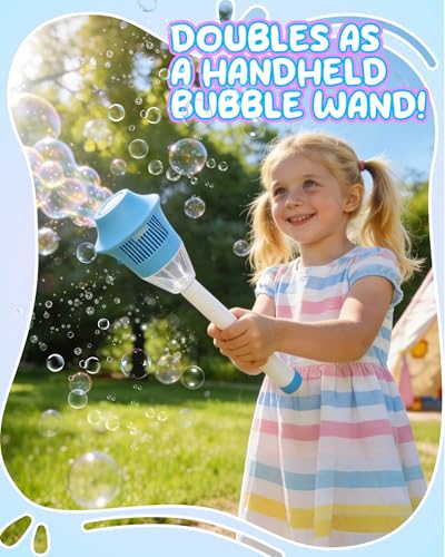 2Pcs Automatic Bubble Machine for Kids,Standing Torch Bubble Maker with Light/Music for Toddlers, Height Adjustable Up 21 to 47 Inches,Pecfect for Birthday and Outdoor Party, Gifts - style: Classic 2pcs
