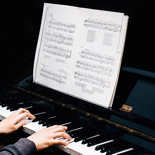 6 Pcs Clear Acrylic Music Stand Clips and Sheet Music Page Holders | Transparent, Reading Clips Hold Pages On A Music Stand, For Wind Musicians, Rehearsals, Practice, and Outdoor Performances