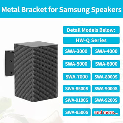 notiela Pair of Speaker Mount for Samsung Speaker Wall Mounting Brackets for Samsung Rear Speakers SWA 8500S/9000S/9100S/9200S/9500S and More Speakers Wall Brackets