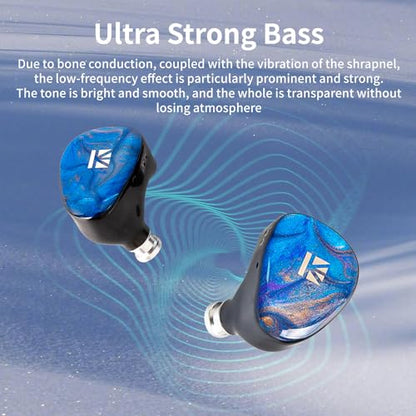KBEAR KB02 in Ear Monitor Headphones Wired Earbuds HiFi IEM with 2PIN IEM Cable in Ears Earphones Gaming Earphones for Musicians Singers Audiophiles Guitarist