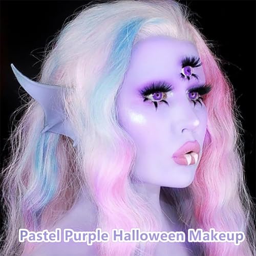 Go Ho 6 Colors Purple Face Body Paint,Cream Water Based Makeup for Halloween Cosplay,Body Paint FX Makeup Palette,Professional Face Paint Purple Makeup - color: 6 Colors Purple Makeup