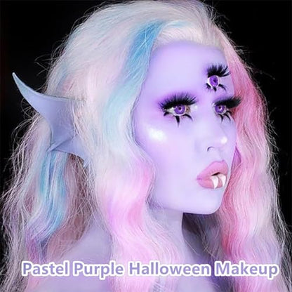 Go Ho 6 Colors Purple Face Body Paint,Cream Water Based Makeup for Halloween Cosplay,Body Paint FX Makeup Palette,Professional Face Paint Purple Makeup - color: 6 Colors Purple Makeup