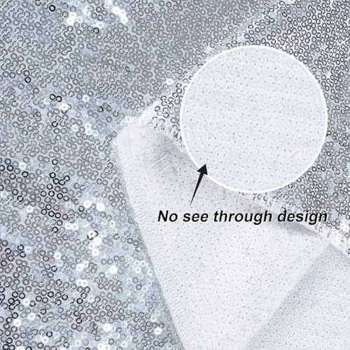 Juya Delight Sequin Backdrop Curtain Non-Transparent Sequin Photography Background Backdrop Curtain for Birthday Party Wedding Festival Ceremony 6FTx8FT Silver - color: Silvery, size: 6ft x 8ft