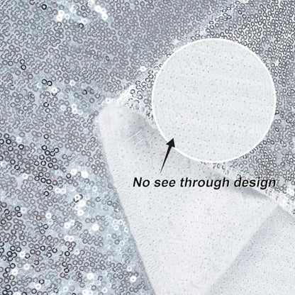 Juya Delight Sequin Backdrop Curtain Non-Transparent Sequin Photography Background Backdrop Curtain for Birthday Party Wedding Festival Ceremony 6FTx8FT Silver - color: Silvery, size: 6ft x 8ft
