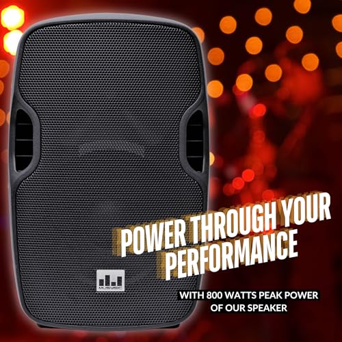 MUSYSIC Passive PA Speaker – 800W Peak / 200W RMS, 2-Way Loudspeaker | Titanium Compression Driver, ABS Cabinet, Speakon Connectors, Portable for DJ, Live Sound, Church, Band, Karaoke & Events - size: 10 inch 800W