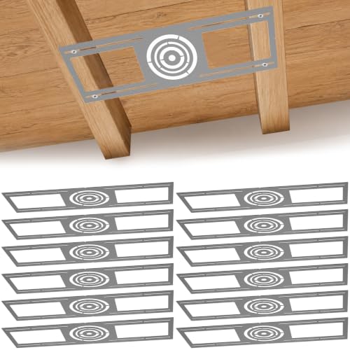 12 Pack New Construction Mounting Plate for 3/4/5 Inch LED Recessed Lighting, Galvanized Steel Rough-in Plate, Flat Wafer Light Bracket for Ceiling Downlight Housing Installation - color: 12 PACK