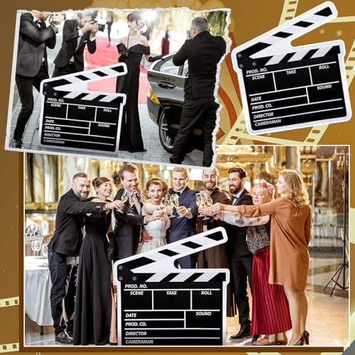 Yookeer 42" Movie Night Clapboard Cardboard Cutout Stand-up Life Size Movie Premiere Party Decoration Director Action Scene Clapper Backdrop Photo Prop for Film Theater Theme Party Event Theater Decor - style: Clapper