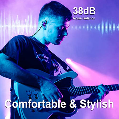BASN Bsinger Pro in Ear Monitor, Dual Drivers MMCX IEM Earphones (Purple) - color: Purple