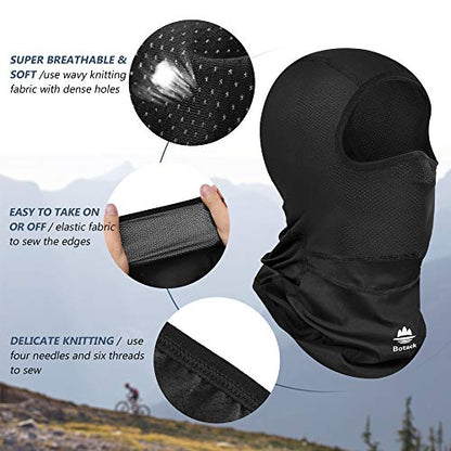 Balaclava Ski Mask, Sun Protection Breathable Face Cover Men Women - color: Mesh Black
