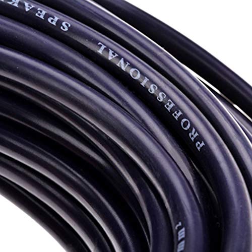 2Pack 25 ft Male Speakon to Speakon Cables, Professional 12 Guage AWG Audio Cord DJ Speaker Cable Wire with Twist Lock - 2 Conductor. - size: 25Ft