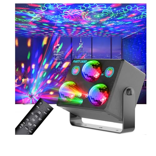 Party Lights,Disco DJ Strobe Light Rave Stage Projector Effect Dance Club Light Sound Activated with Remote Control for Parties Home Show KTV Pub Dance Christmas - size: Disco ball light