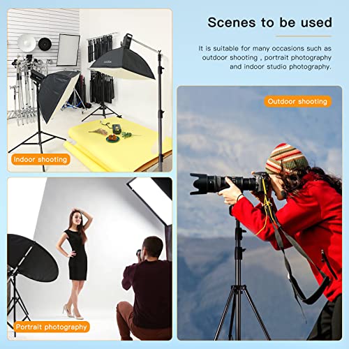 Godox Heavy Duty Aluminum Photography Light Tripod Stand for Studio Photography Lighting, Backgrounds, Monolights, Strobe Flash - 286CM, 112 Inches - size: 112 Inches