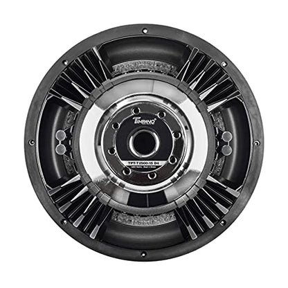 Timpano 15 Inch Subwoofer D4 2500 Watts Max Power Dual 4 Ohm, 15 Subwoofer Speaker 23.5 mm High Xmax, TPT-T2500-15 D4, 3 in Voice Coil, Competition Sub Woofer for Car Audio Systems (Single) - size: 15 Inch - Dual 4 Ohm