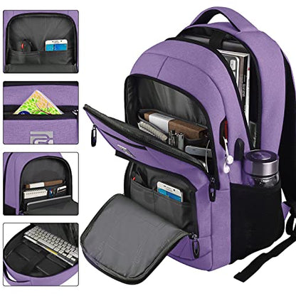 Laptop Backpack,Business Travel Anti Theft Slim College Backpack | Water Resistant Durable Computer Bag Gift for Women & Men Fits 15.6 Inch Laptop and Notebook - Purple - color: Purple, size: 15.6 Inch, style: Laptop