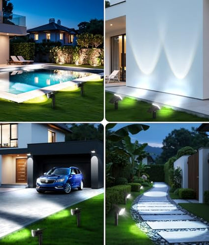 LETMY Solar Lights Outdoor Waterproof IP65, Solar Spot Lights Outdoor With 14 Big LEDs, 2-in-1 Wall Lights & 2 Modes Solar Powered Landscape Spotlights for Garage Pathway Yard Decor Garden Gift 2 Pack - size: 2 PACK