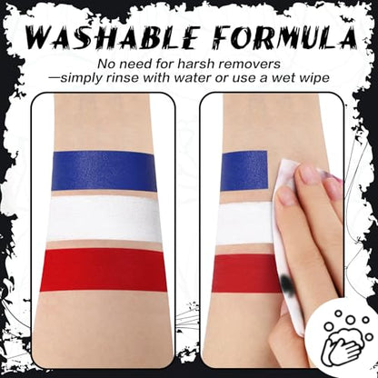 BOBISUKA Blue Face Paint Stick, Highly Pigmented Full Coverage Washable Cream Face & Body Paint for Halloween Avatar Mystique Alien Fantasy Cosplay SFX Makeup, Sports Eye Black Looks & Costume Party - color: Blue