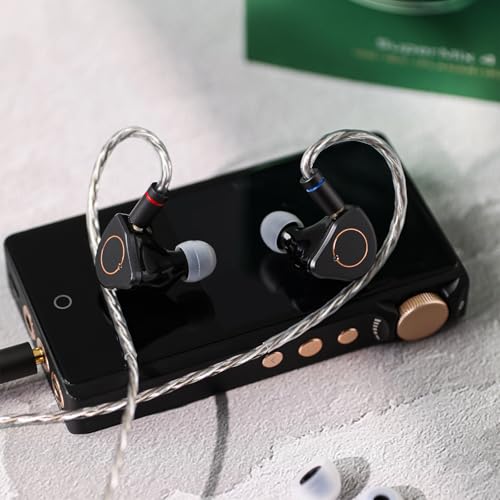 Linsoul SIMGOT SuperMix 4 1DD+1BA+1Planar+1PZT Hybrid Driver in Ear Monitor | HiFi Wired Gaming Earbuds IEM with Balanced Neutral Tuning, OFC Silver-Plated Cable for Musician Audiophile