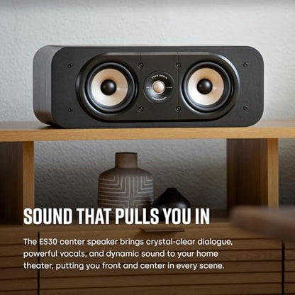 Polk Audio Signature Elite ES30 Center Channel Speaker, Contemporary Walnut - color: Walnut, size: ES30