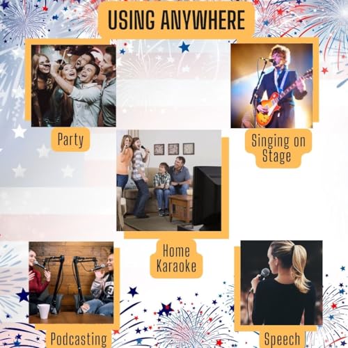 Sparkle Gold Dynamic Vocal Microphone with 10-FT XLR Cable | Cardioid Wired Mic Uses A Brass Coil And Metal Body For Clear Vocals; Glitter Finish Suits Karaoke, Parties And Shows