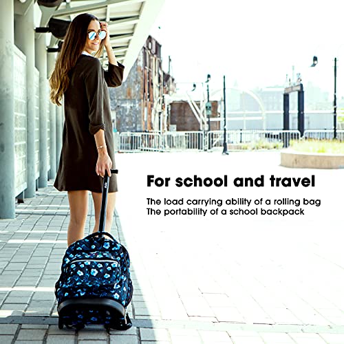 J World Sundance Laptop Rolling Backpack for Girls Boys. Roller Bookbag with Wheels, 20 Inch, Trinket - color: Trinket