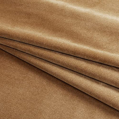 Benedeco Camel Velvet Blackout Curtains 52x84, 2 Panels | Elegant Room Darkening Thermal Insulated Noise Reducing Velvet Drapes with Back Tab and Rod Pocket for Living Room, Bedroom - color: Camel, size: 52"W x 84"L (Pack of 2)