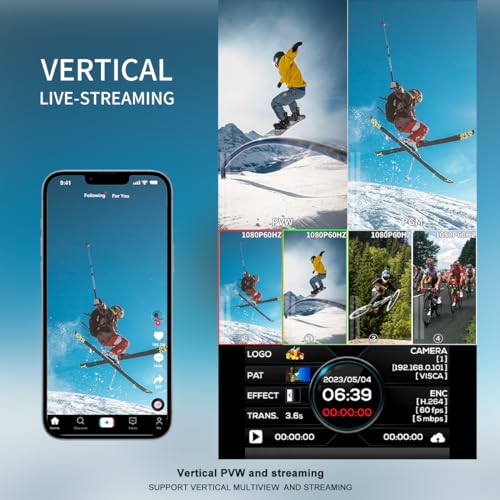 CINETREAK V1 Vertical Livestreaming Video Switcher Mixer with PVW/PGM Output PTZ Camera Control, RTMPs Livestream for Instagram, TikTok - style: Cinetreak V1