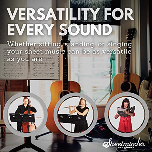 Soloist (5-Pack) - Printed Sheet Music Organizer/No Page Turning, Windproof on Music Stand, No Plastic Sleeves, Easily Mark Fingering/Perfect for Students, Teachers, Bands, Performers