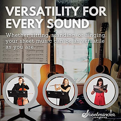 Soloist (5-Pack) - Printed Sheet Music Organizer/No Page Turning, Windproof on Music Stand, No Plastic Sleeves, Easily Mark Fingering/Perfect for Students, Teachers, Bands, Performers