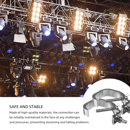 10 Pack Stage Light Truss Clamps 1.18-2 Inch | Lighting Clamps Hook, Fit 30-50 mm OD Tube/Pipe, Aluminum Alloy Truss C Clamp for DJ Light ,Spot Lights, Load Capacity 55 LB