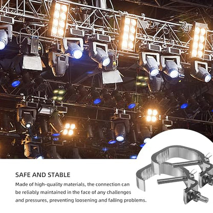 10 Pack Stage Light Truss Clamps 1.18-2 Inch | Lighting Clamps Hook, Fit 30-50 mm OD Tube/Pipe, Aluminum Alloy Truss C Clamp for DJ Light ,Spot Lights, Load Capacity 55 LB